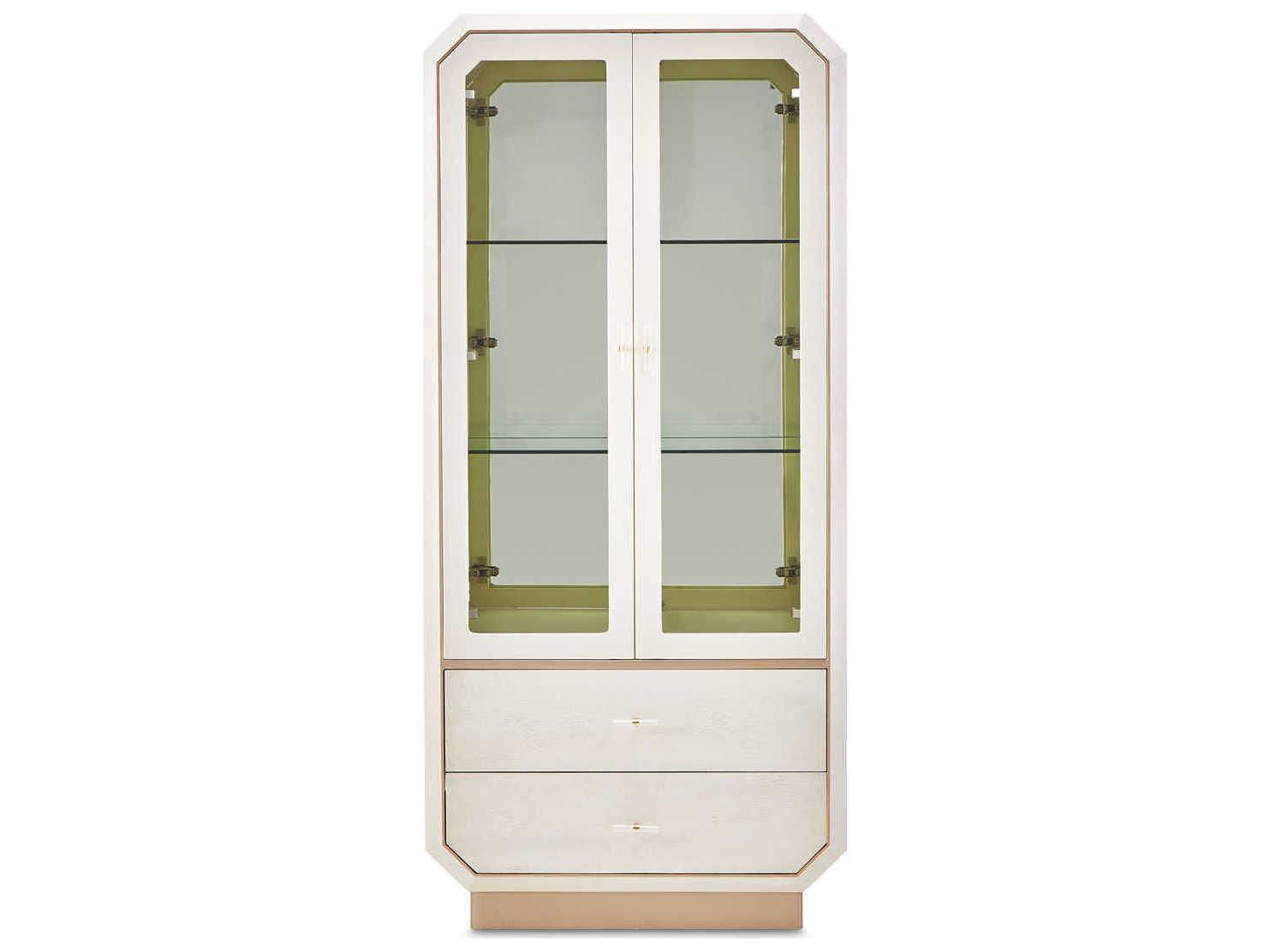 Michael Amini La Rachelle Solid Wood Champagne Display Cabinet