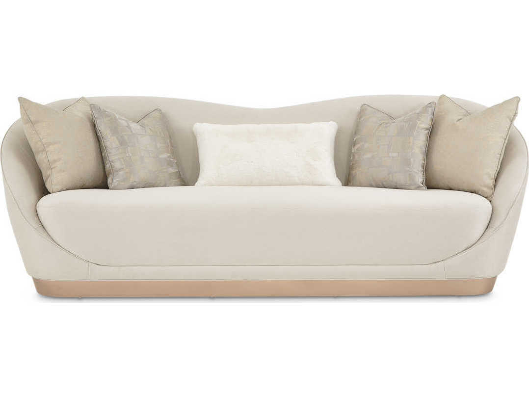 Luxecor Gilded Icicle White Upholstered Sofa