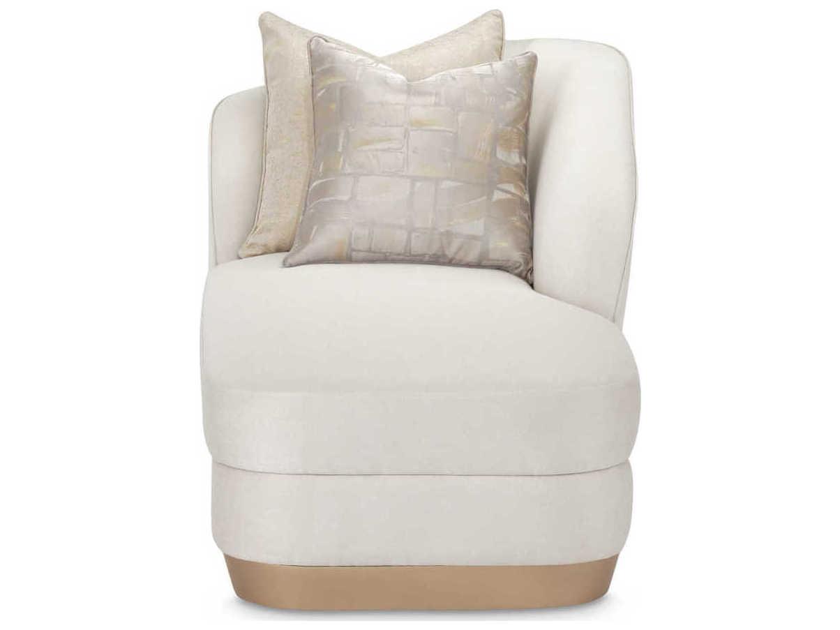 Michael Amini La Rachelle Icicle White Upholstered Chaise