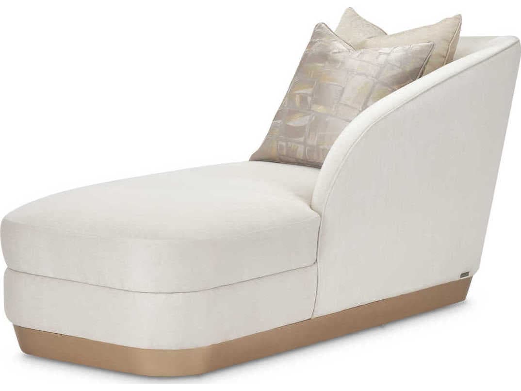 Michael Amini La Rachelle Icicle White Upholstered Chaise