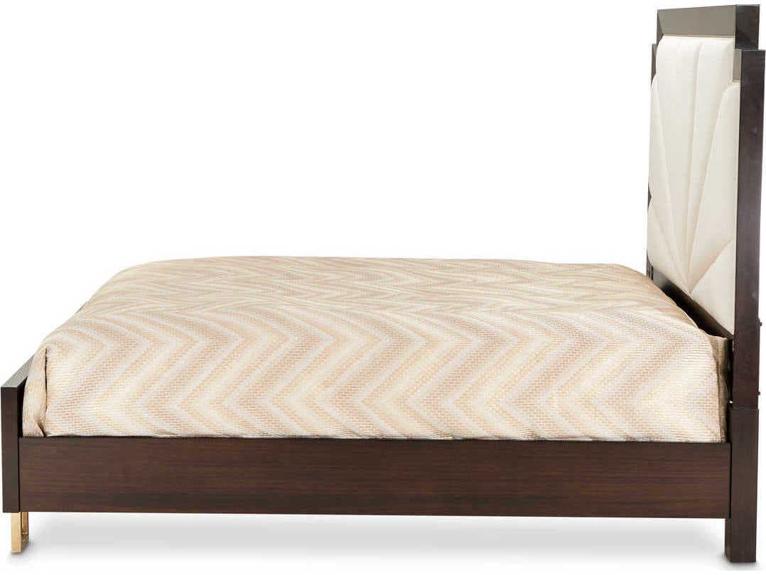 Luxecor Gilded Brown Poplar Wood Queen Platform Bed