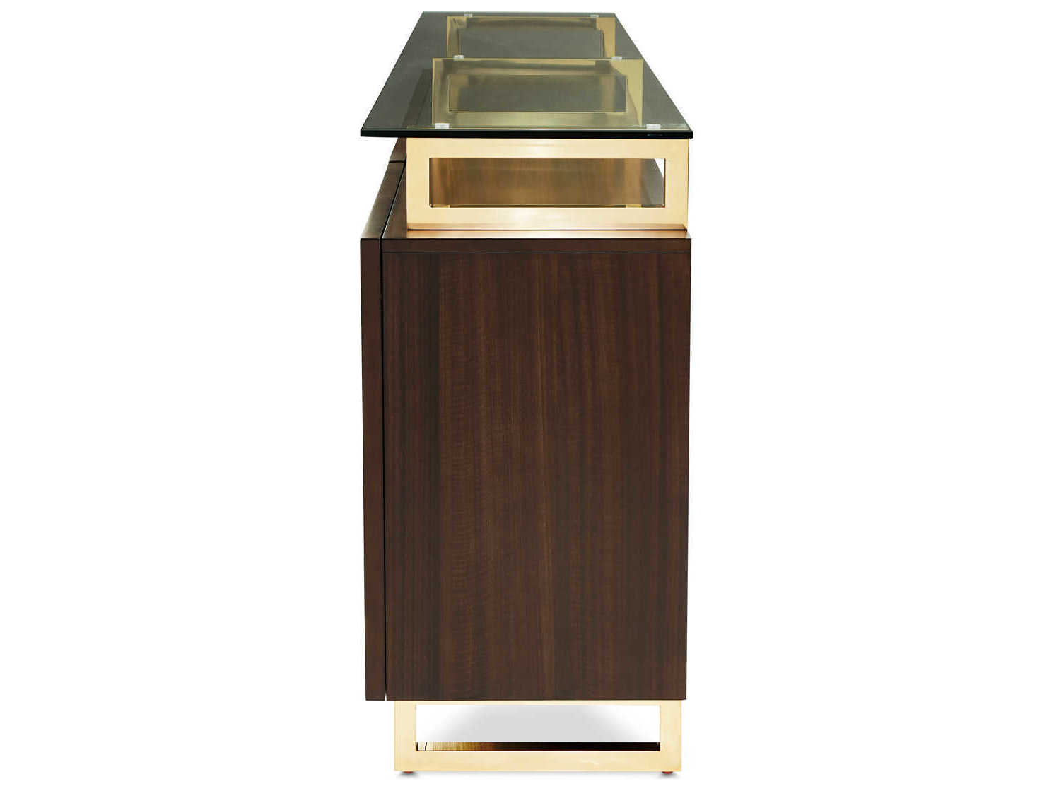 Luxecor Gilded 76" Poplar Wood Espresso Sideboard