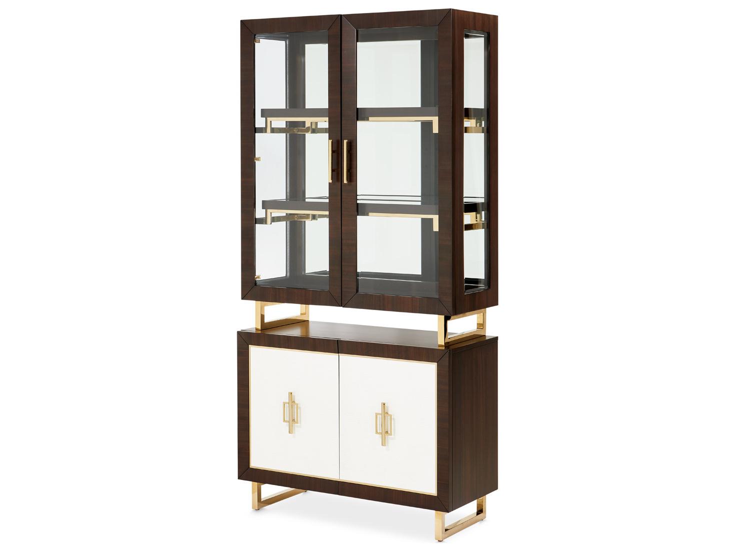 Luxecor Gilded Poplar Wood Display Cabinet
