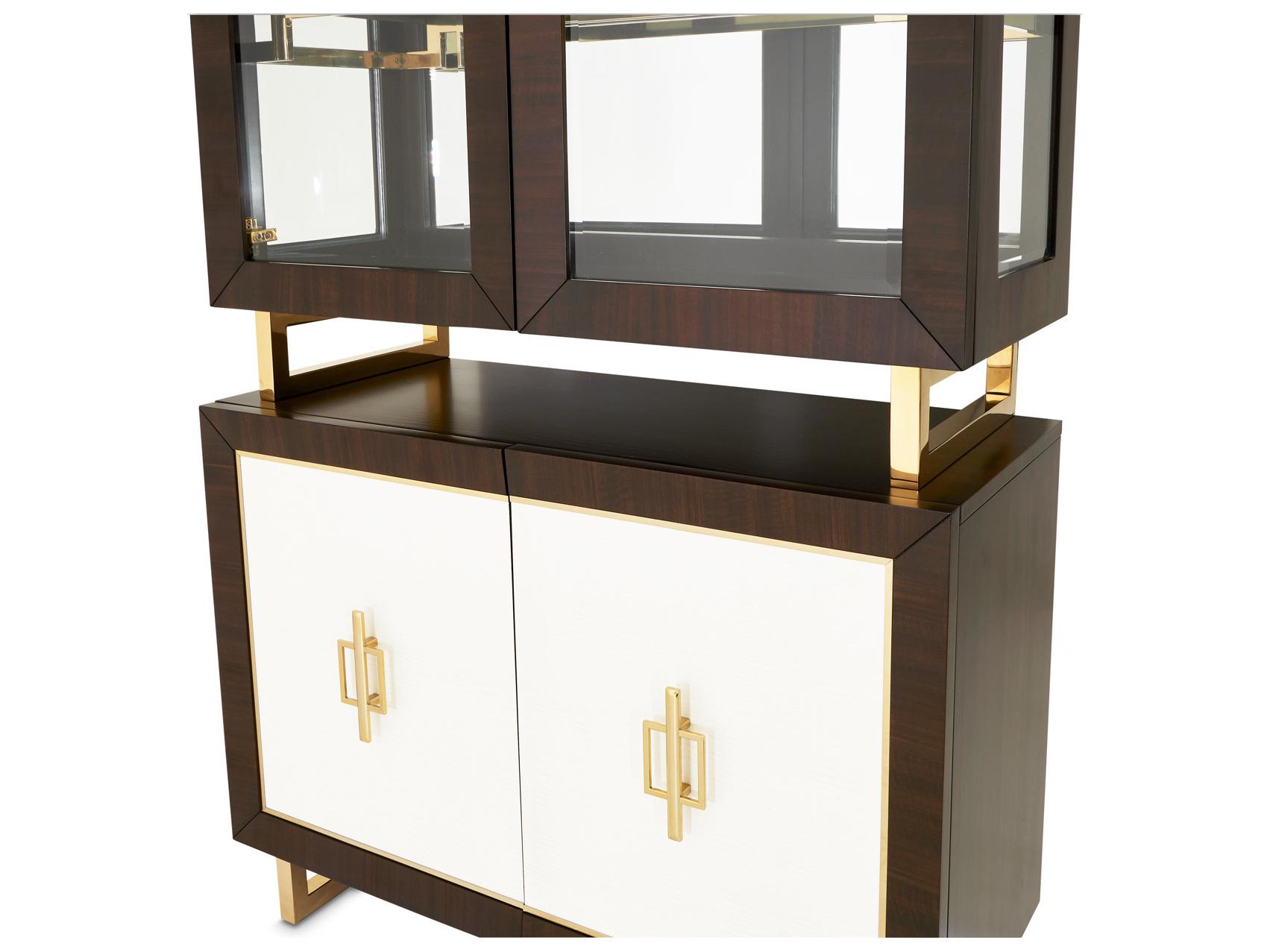 Luxecor Gilded Poplar Wood Display Cabinet