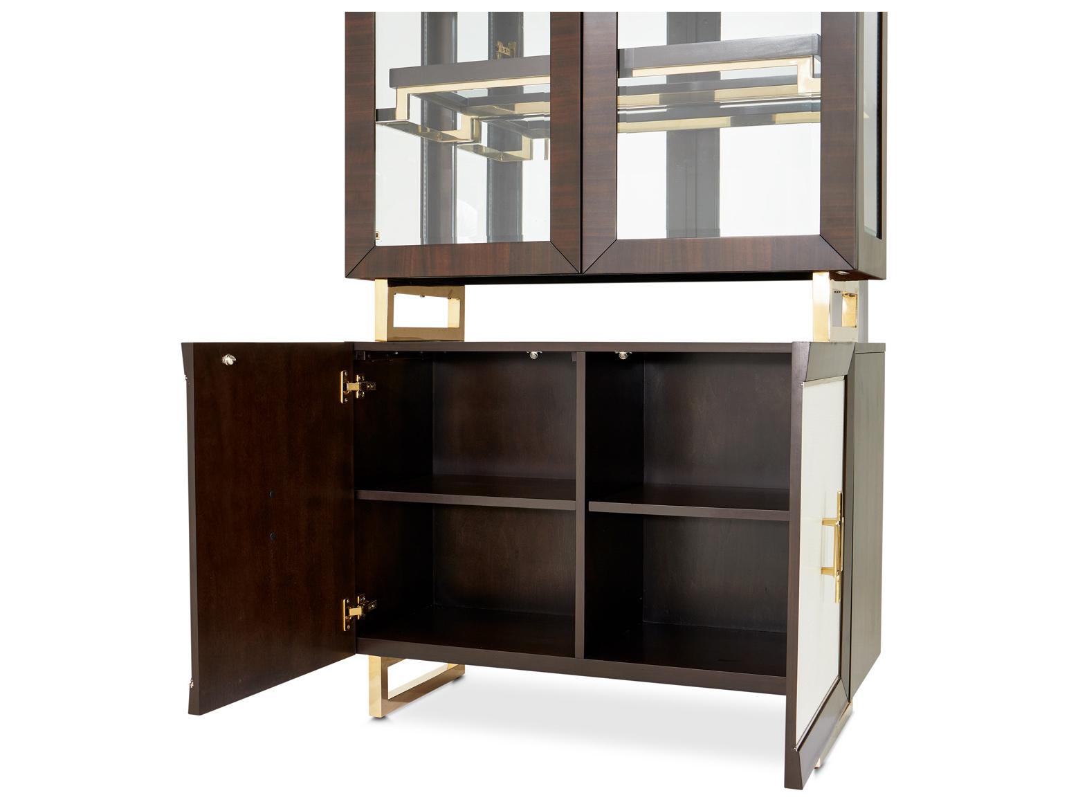 Luxecor Gilded Poplar Wood Display Cabinet
