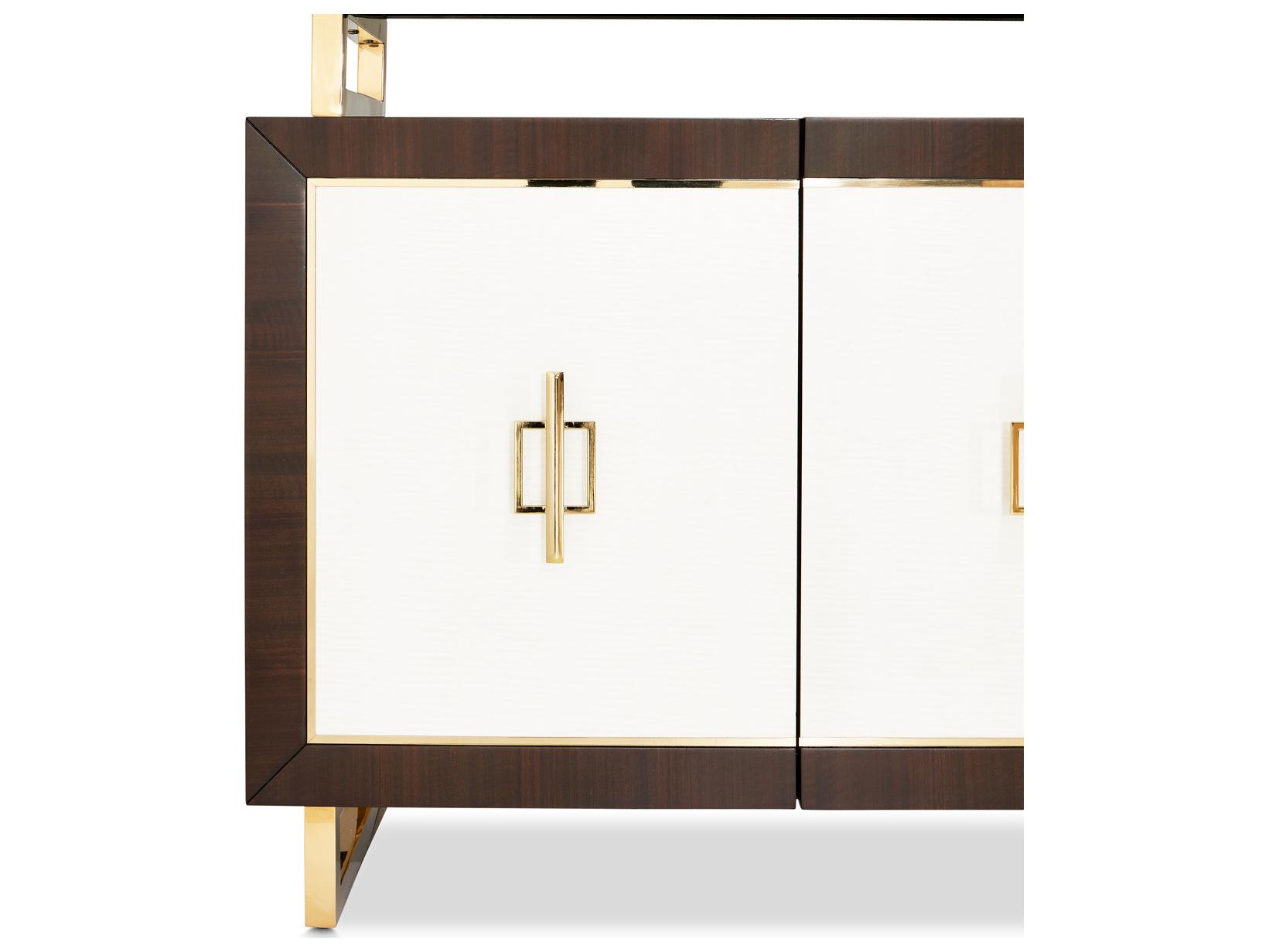 Luxecor Gilded Poplar Wood Display Cabinet