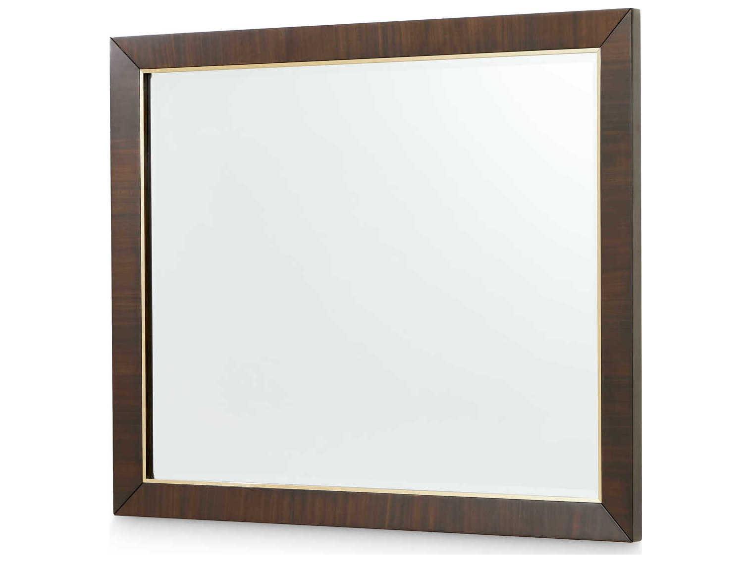 Luxecor Gilded Rectangular Espresso Wall Mirror