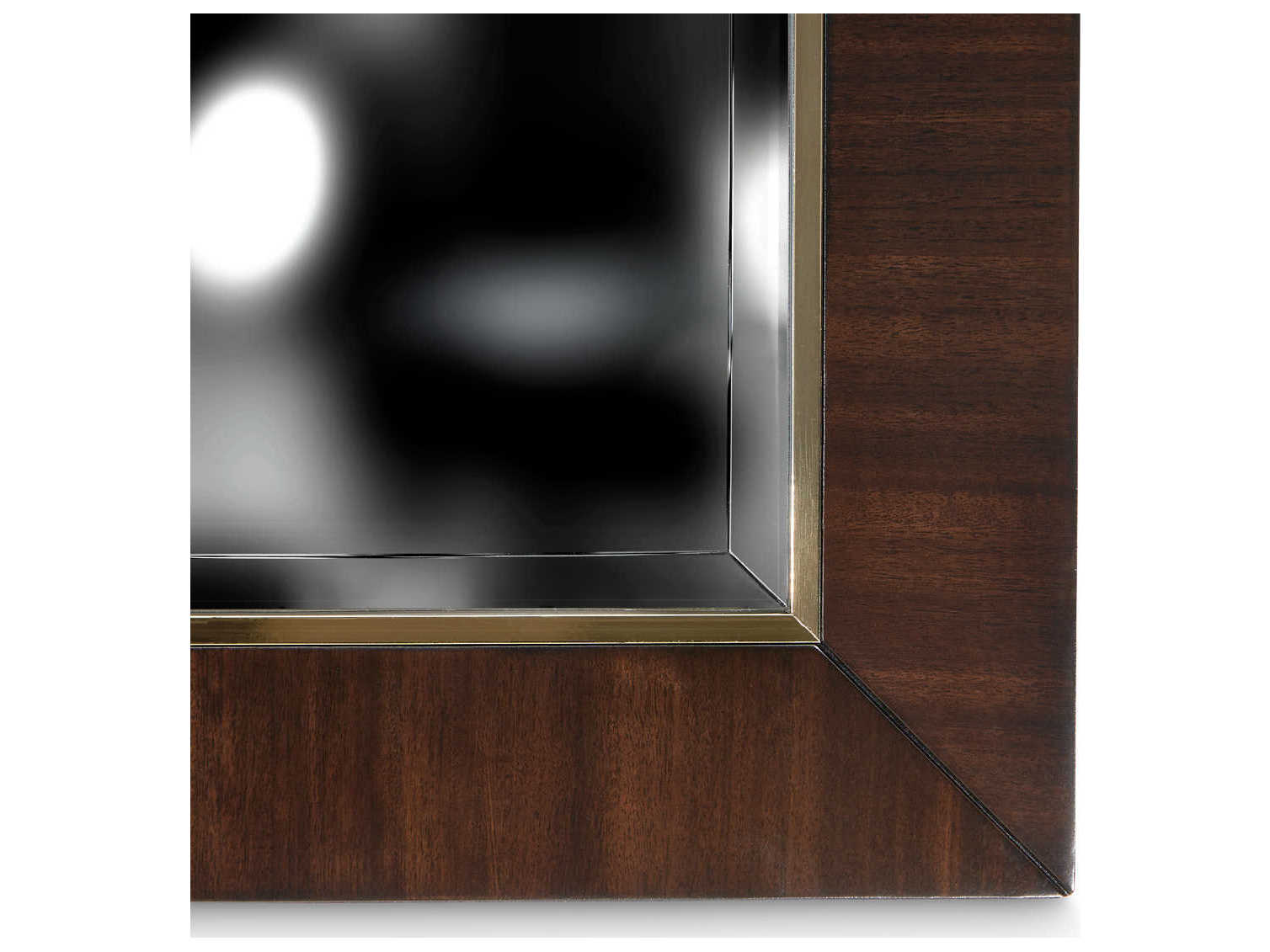 Luxecor Gilded Rectangular Espresso Wall Mirror