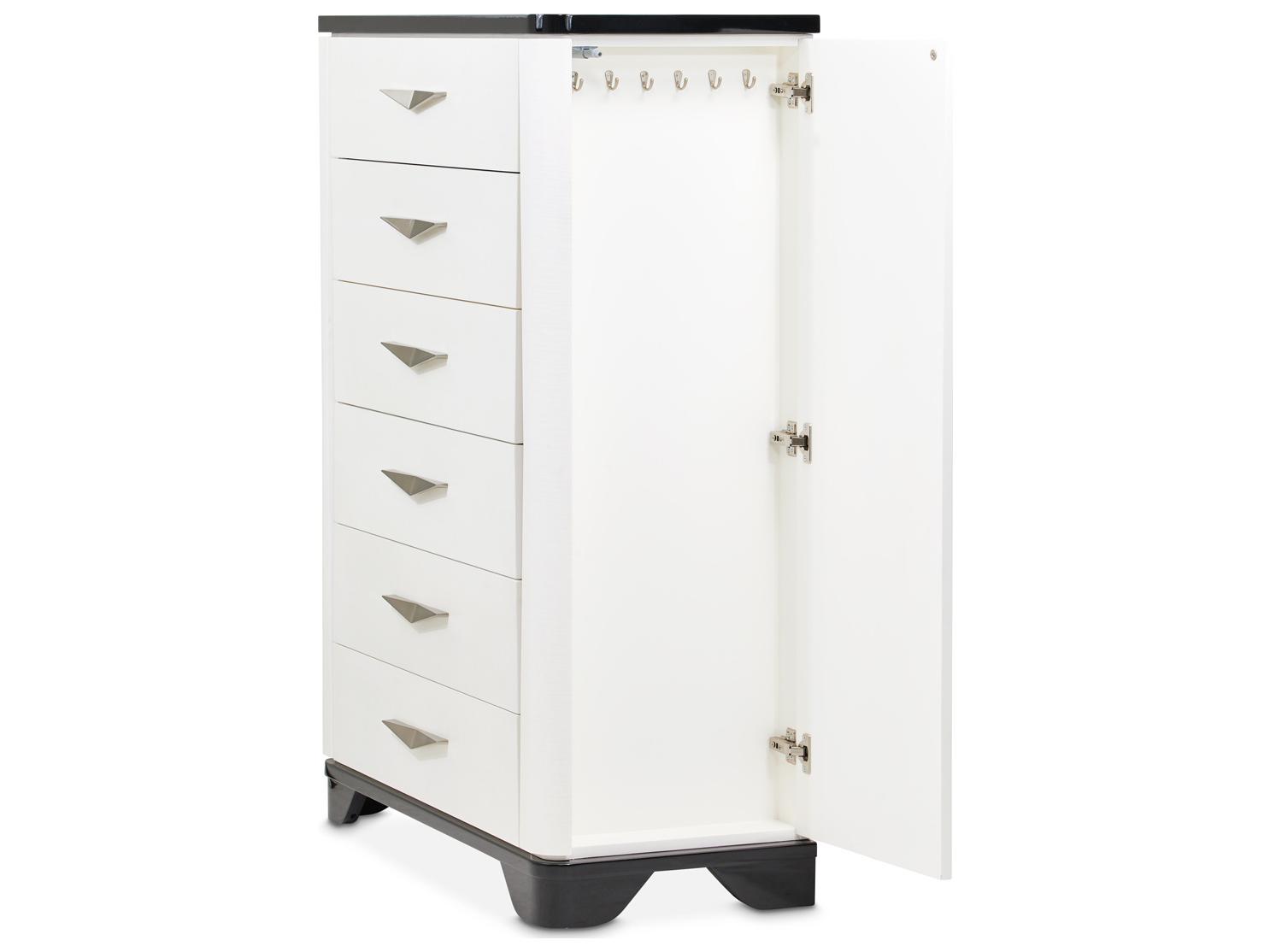 Michael Amini Tuxedo Black Poplar Wood Accent Chest