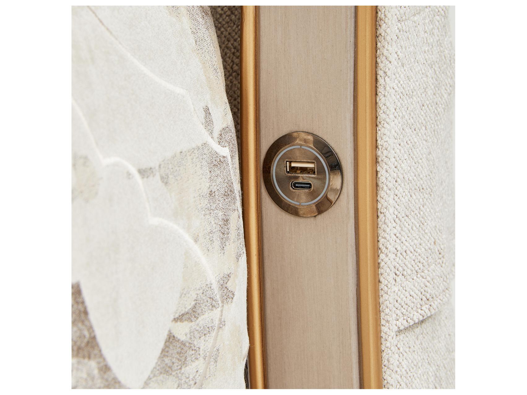 Michael Amini St. Charles Gray Poplar Wood Upholstered King Platform Bed