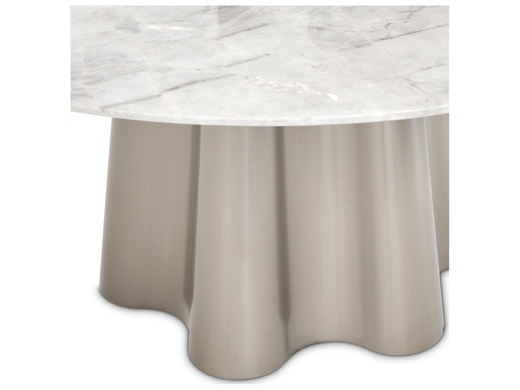 Michael Amini St. Charles Round Marble Dining Table