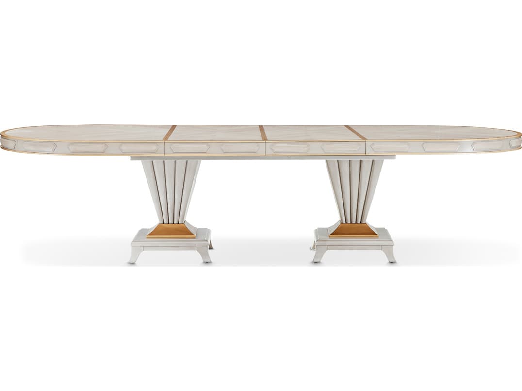 Michael Amini St. Charles Oval Wood Dining Table