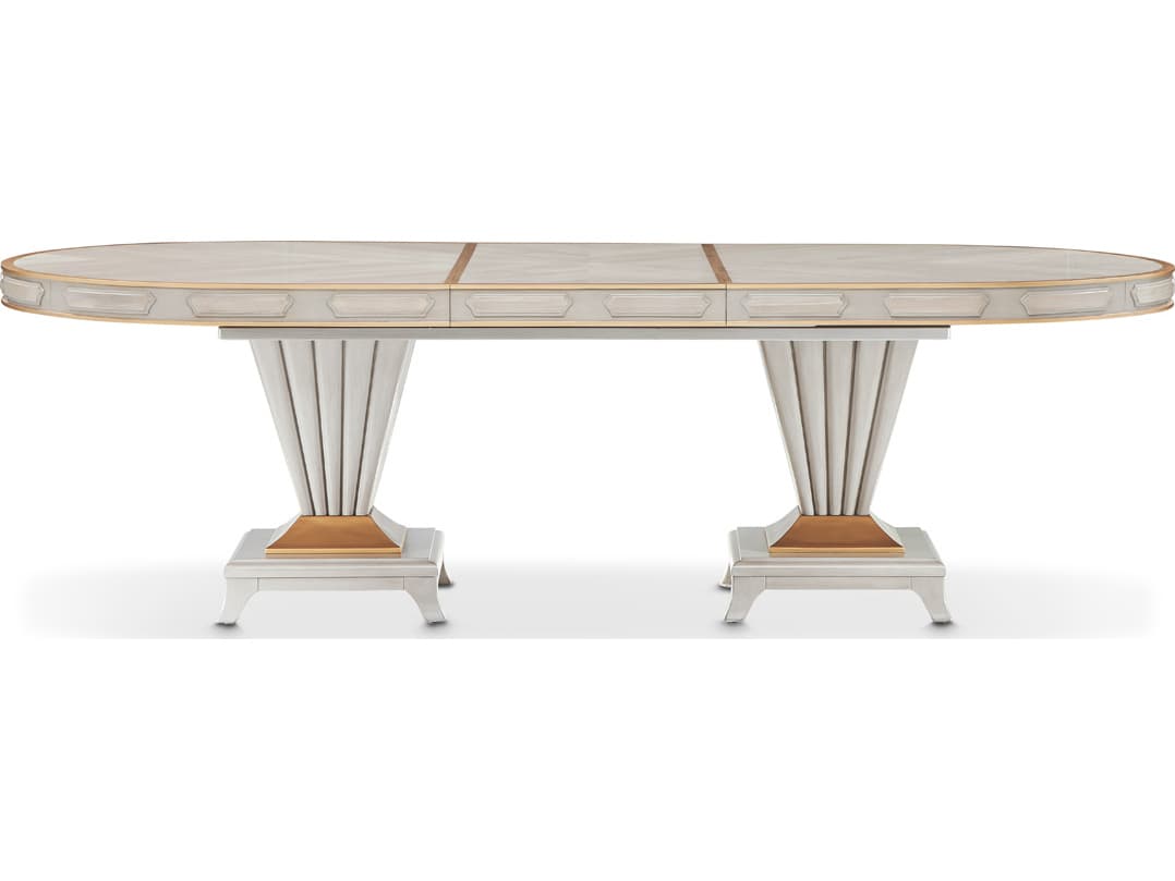 Michael Amini St. Charles Oval Wood Dining Table