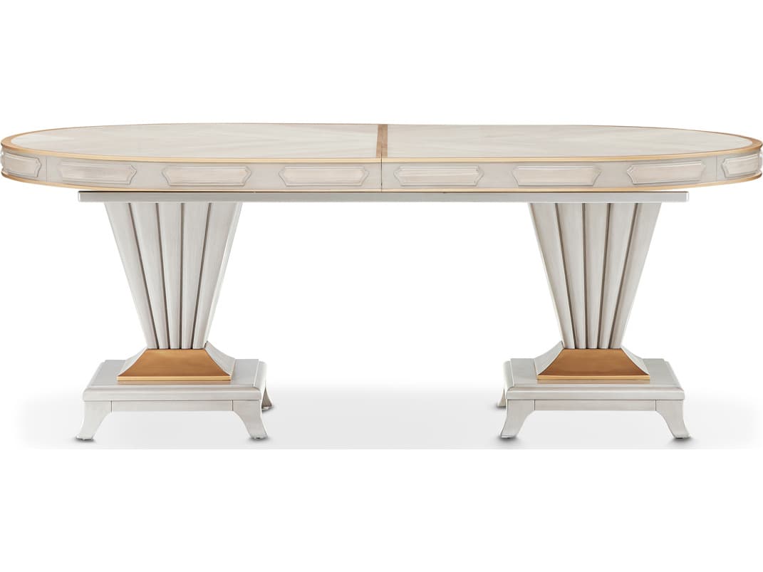 Michael Amini St. Charles Oval Wood Dining Table