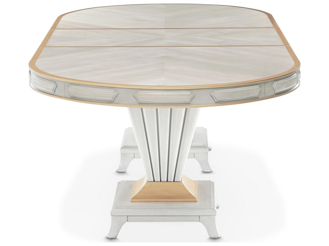 Michael Amini St. Charles Oval Wood Dining Table