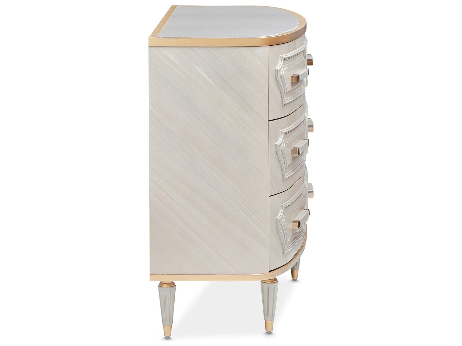 Michael Amini St. Charles Gray Poplar Wood Dresser