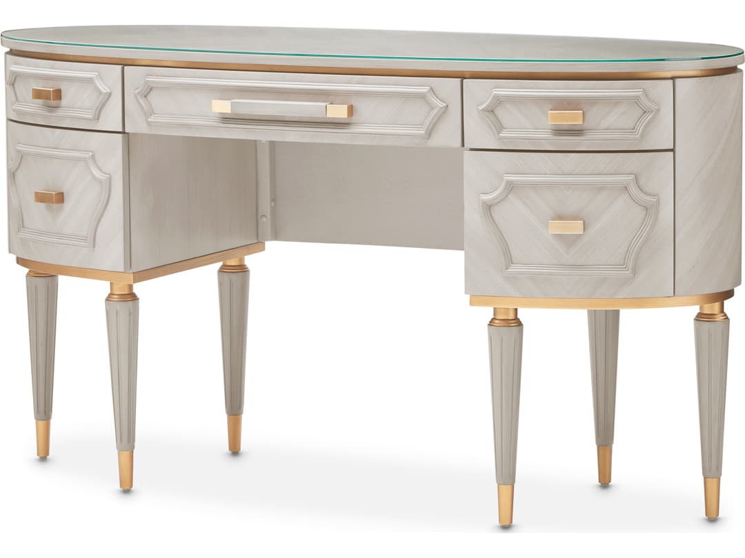 Michael Amini St. Charles Poplar Wood Vanity Table