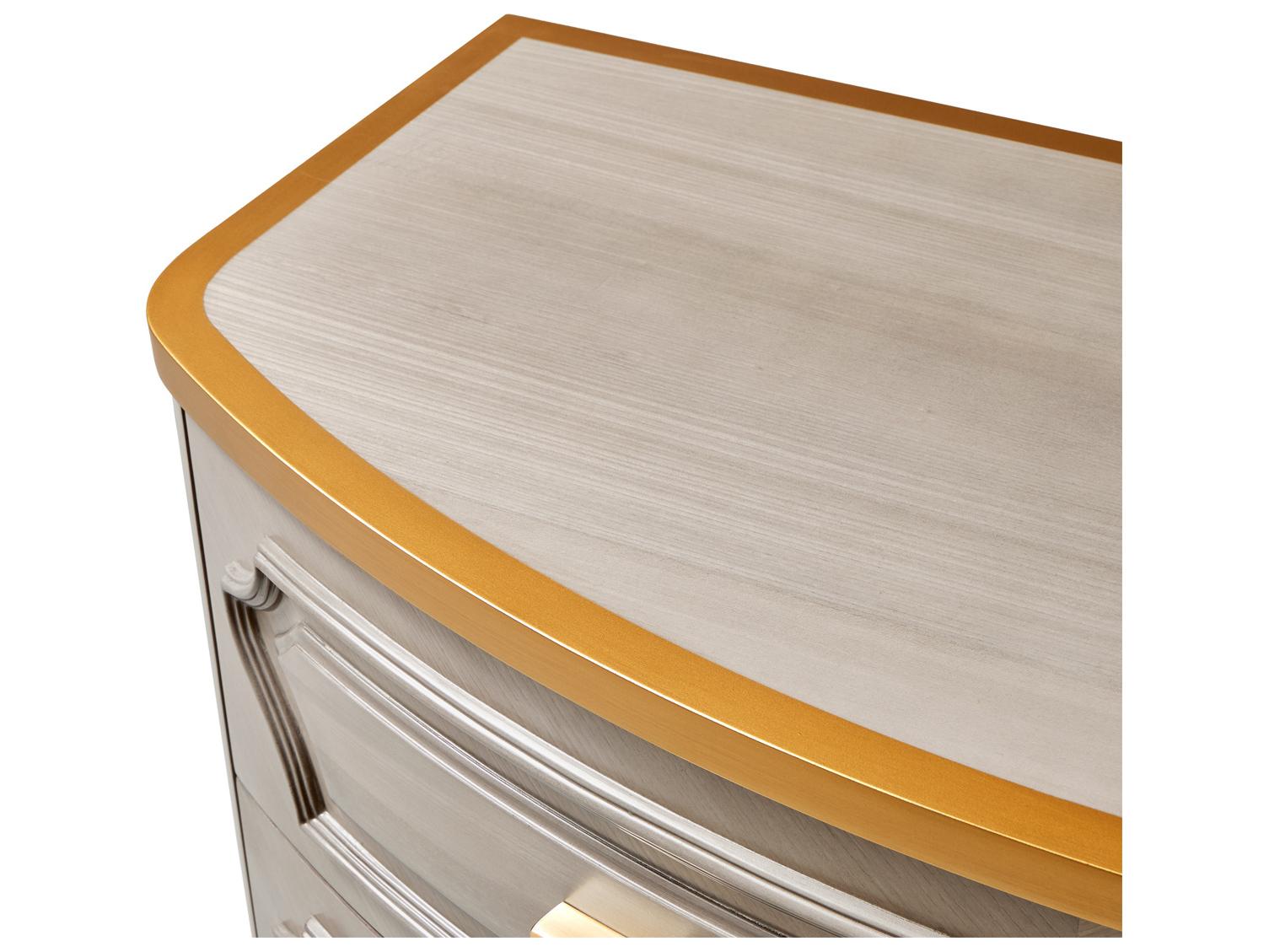 Michael Amini St. Charles Gray Poplar Wood Accent Chest