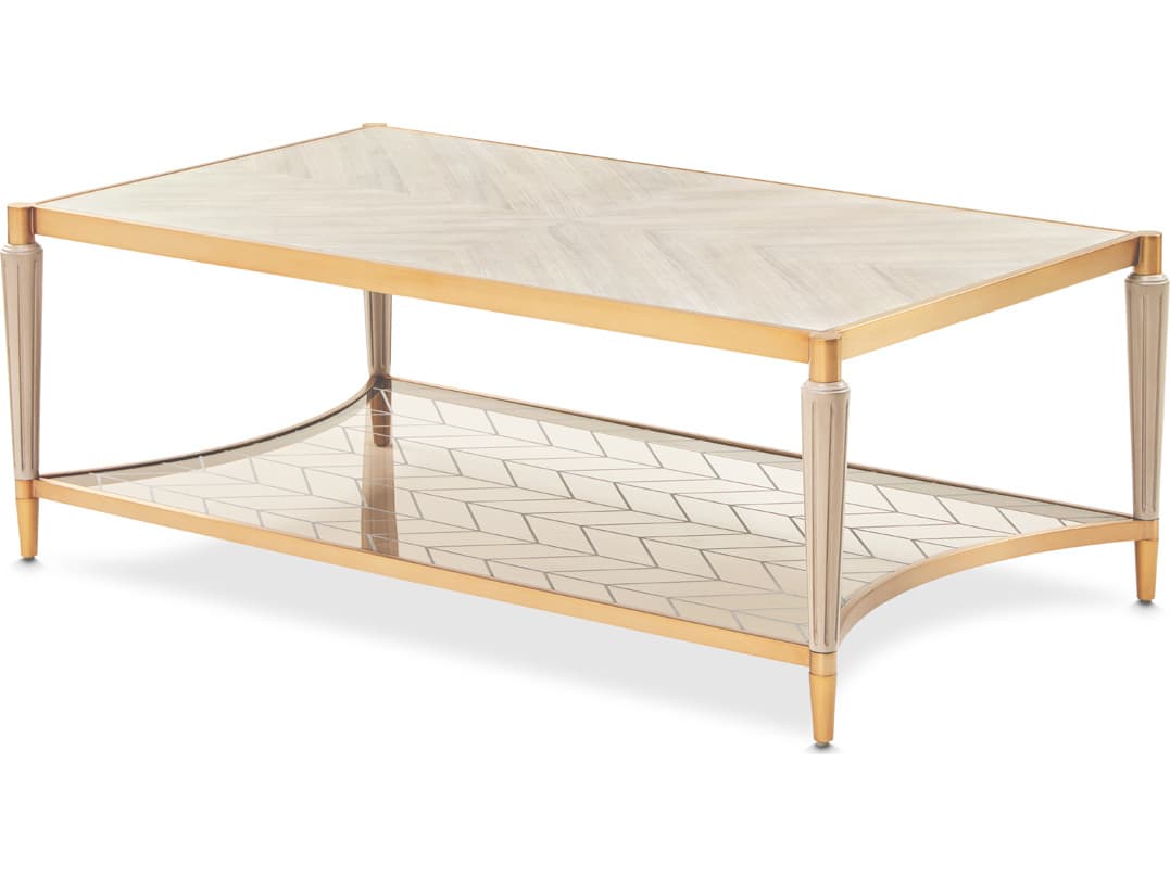 Michael Amini St. Charles Rectangular Wood Coffee Table