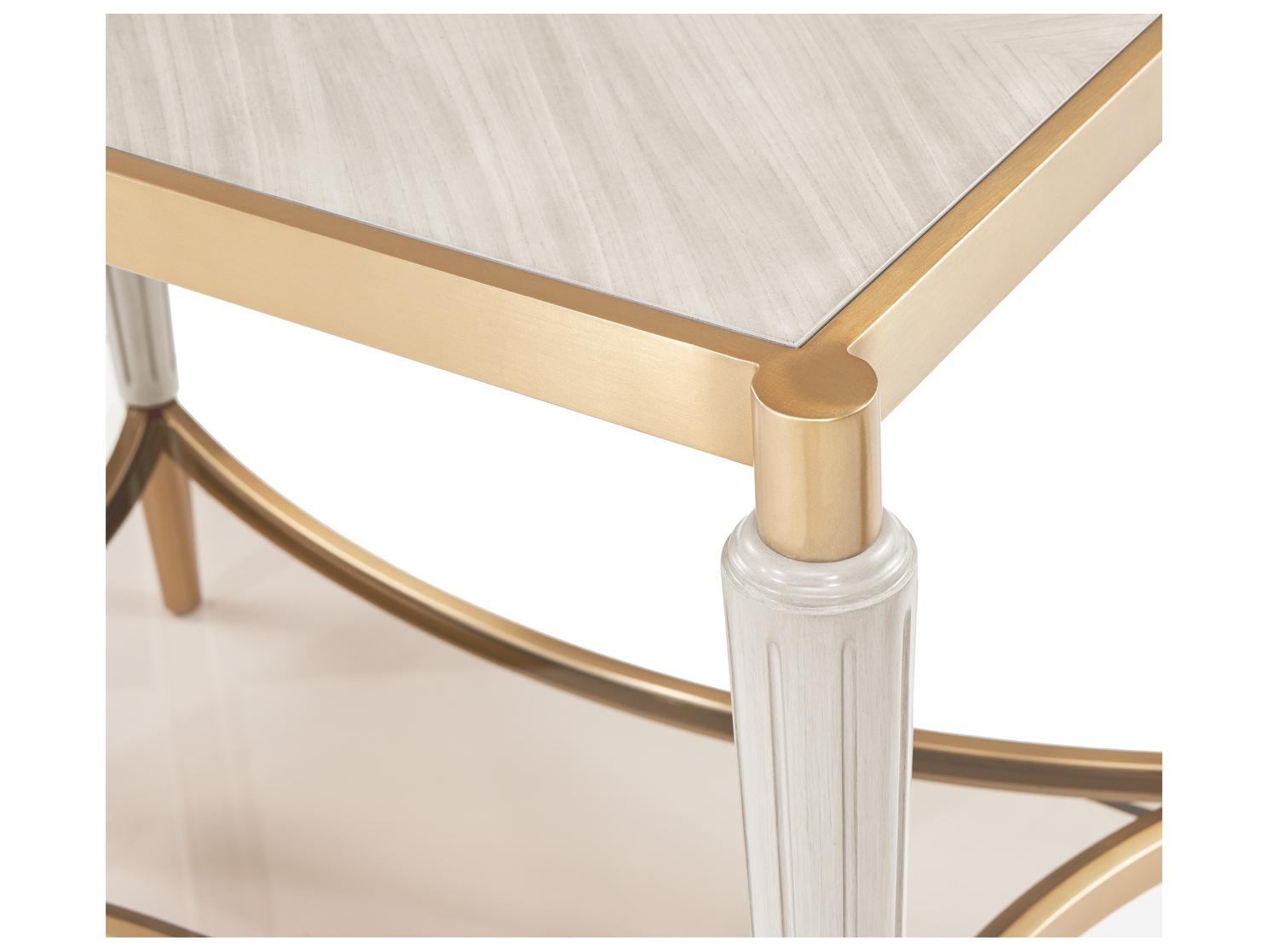 Michael Amini St. Charles Rectangular Wood End Table