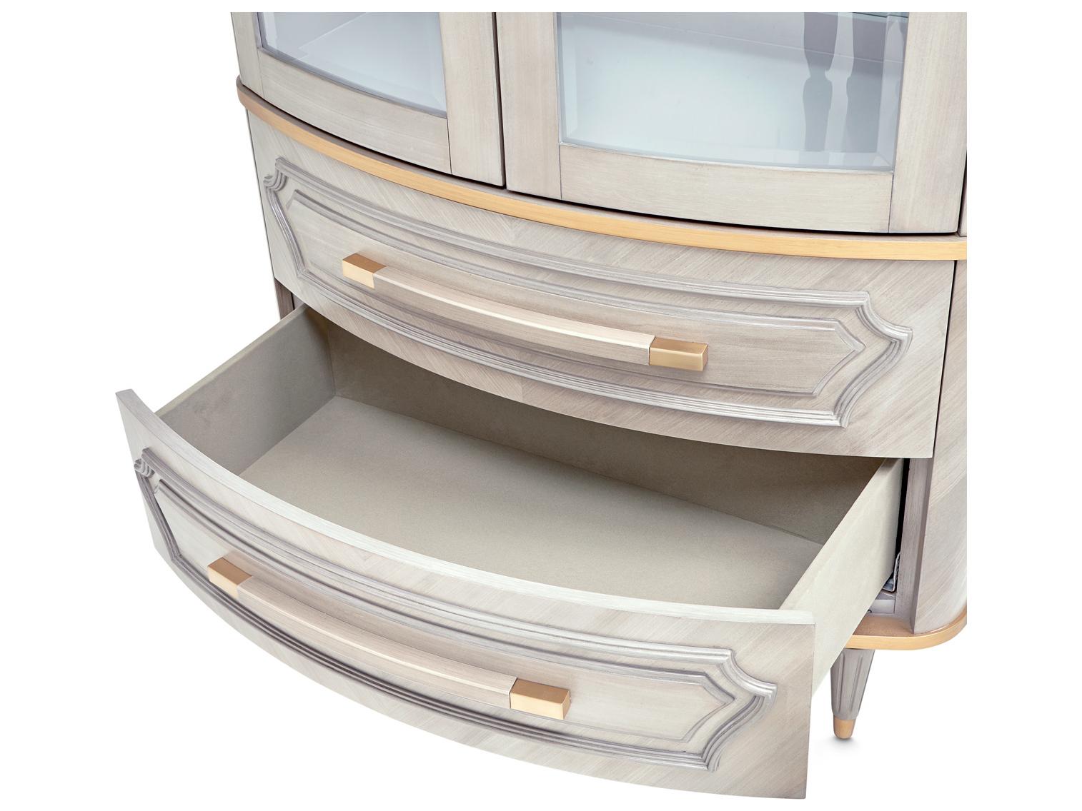 Michael Amini St. Charles Poplar Wood Display Cabinet