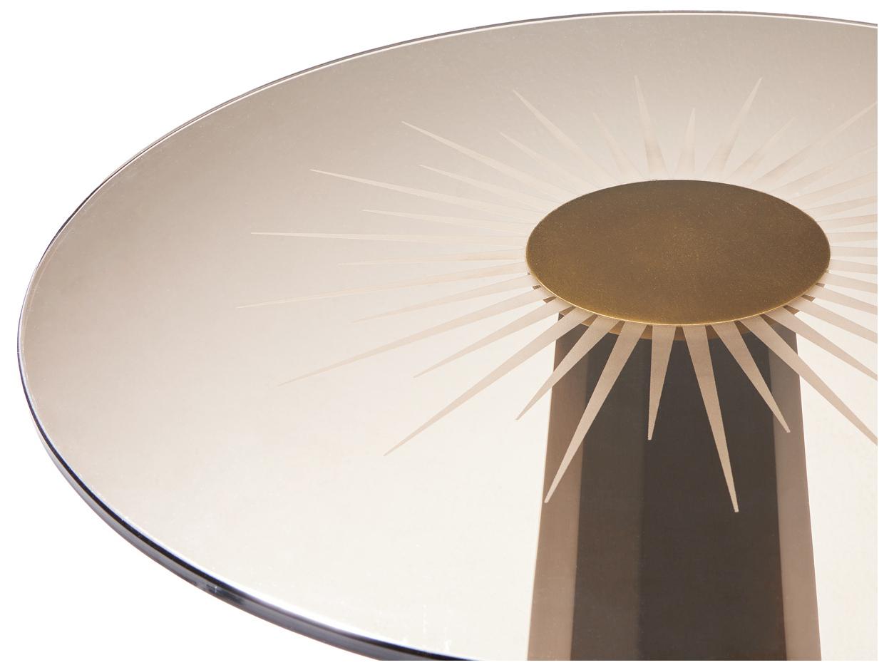 Michael Amini St. Charles Round Glass End Table