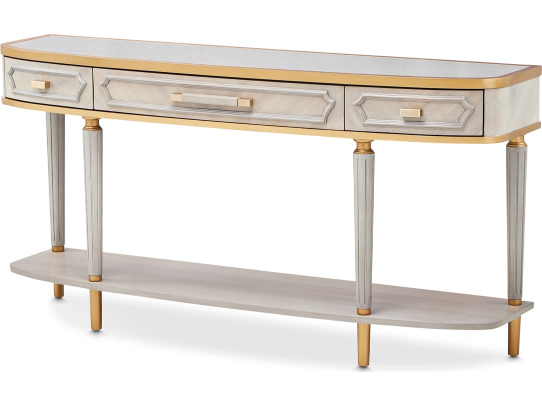 Michael Amini St. Charles Rectangular Wood Console Table