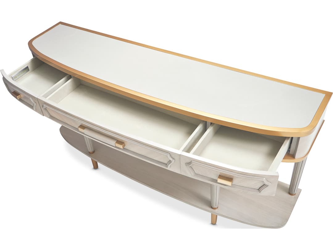 Michael Amini St. Charles Rectangular Wood Console Table