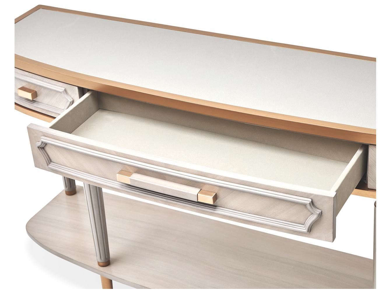 Michael Amini St. Charles Rectangular Wood Console Table