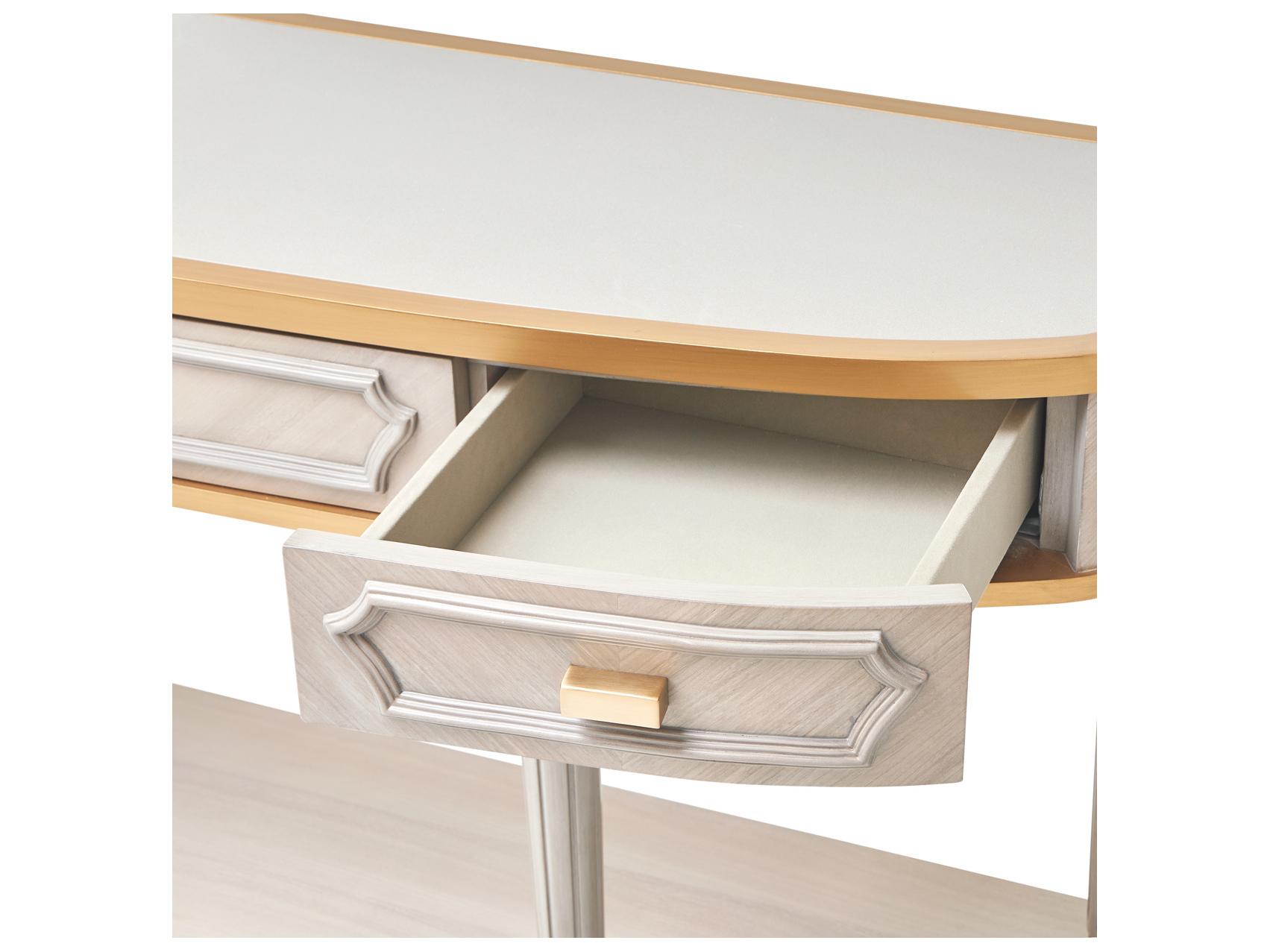 Michael Amini St. Charles Rectangular Wood Console Table