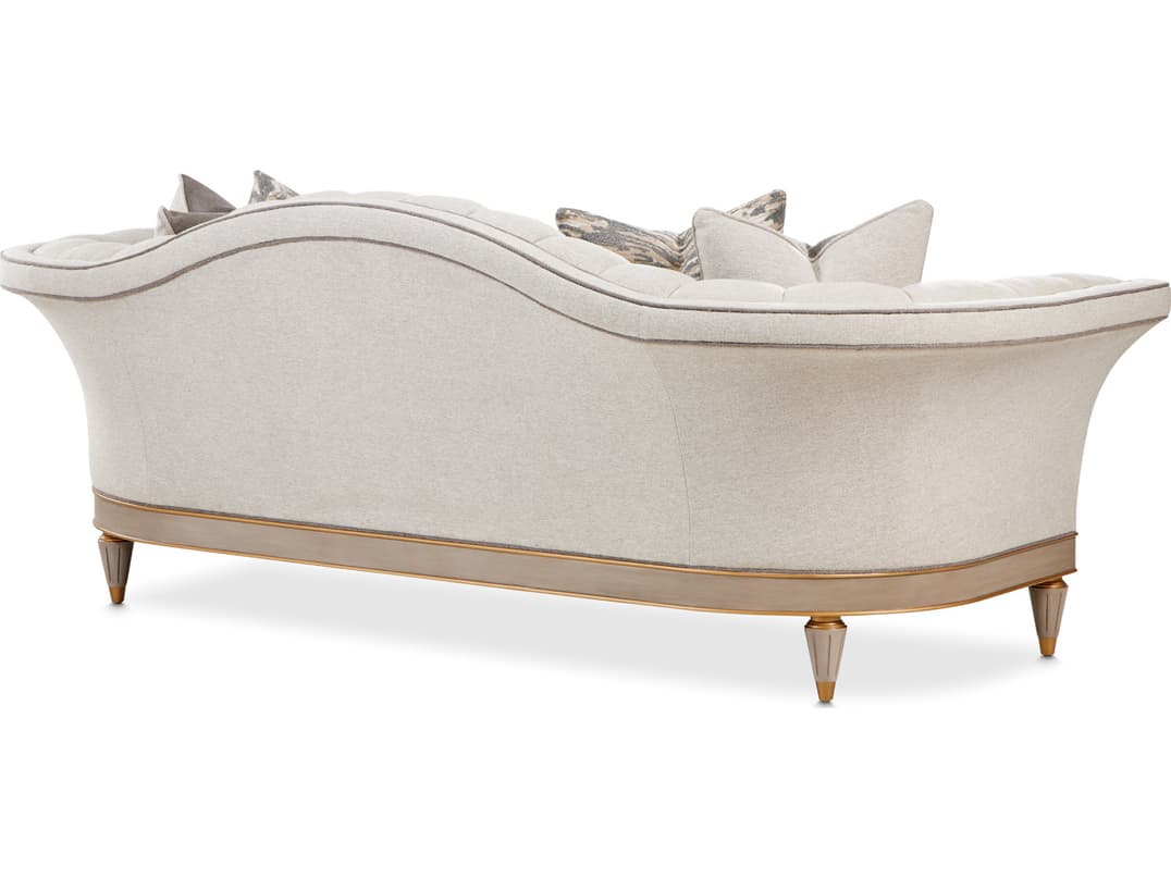 Michael Amini St. Charles Gray Upholstered Sofa