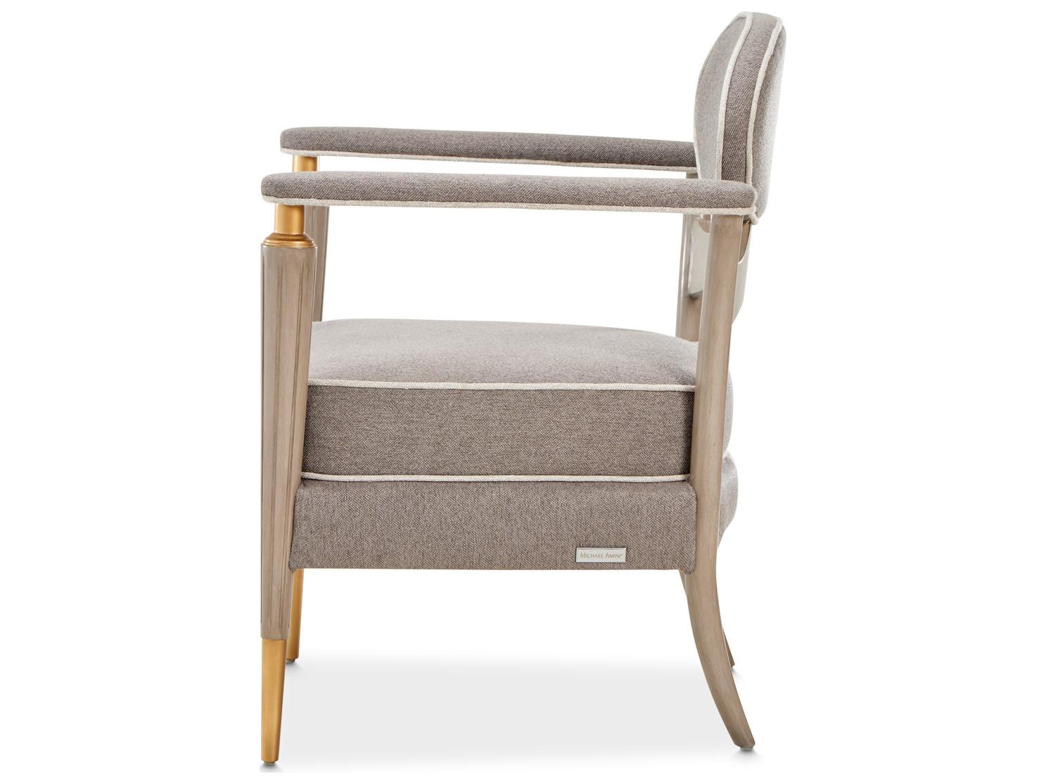 Michael Amini St. Charles Gray Accent Chair