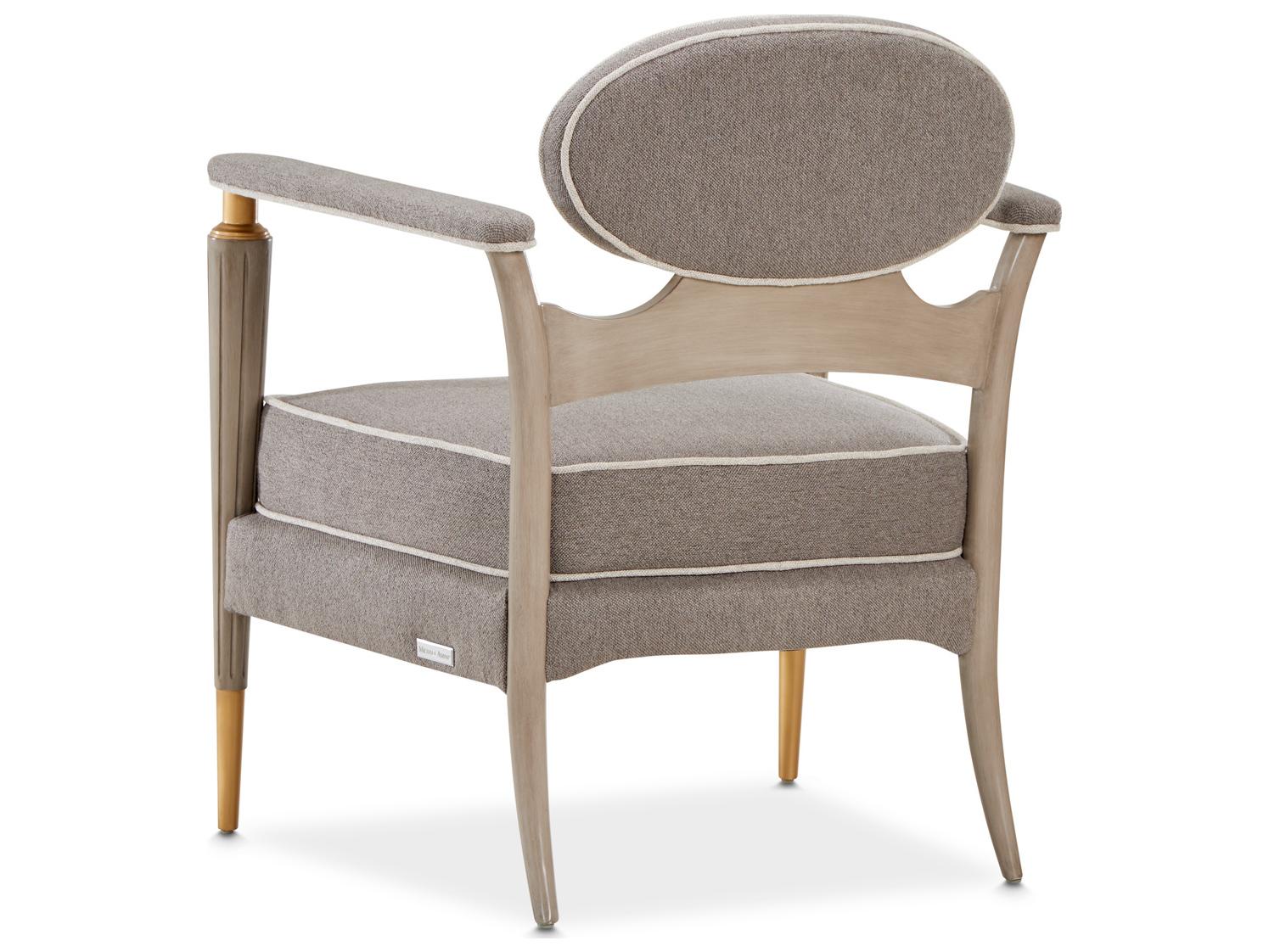 Michael Amini St. Charles Gray Accent Chair