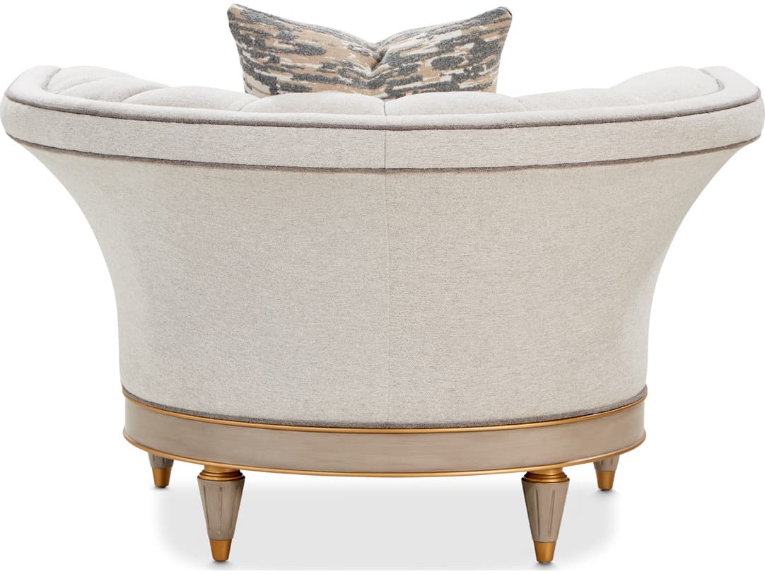 Michael Amini St. Charles Gray Accent Chair