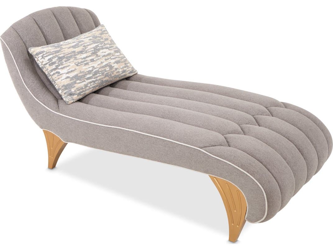 Michael Amini St. Charles Gray Upholstered Chaise