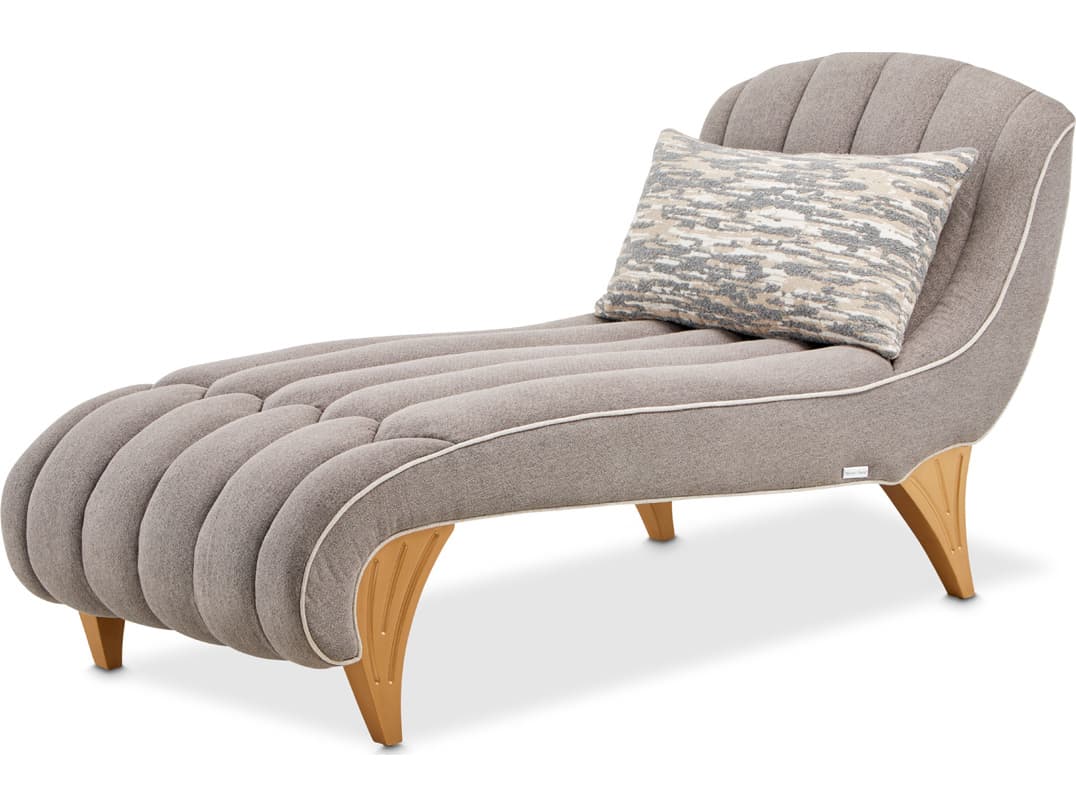 Michael Amini St. Charles Gray Upholstered Chaise