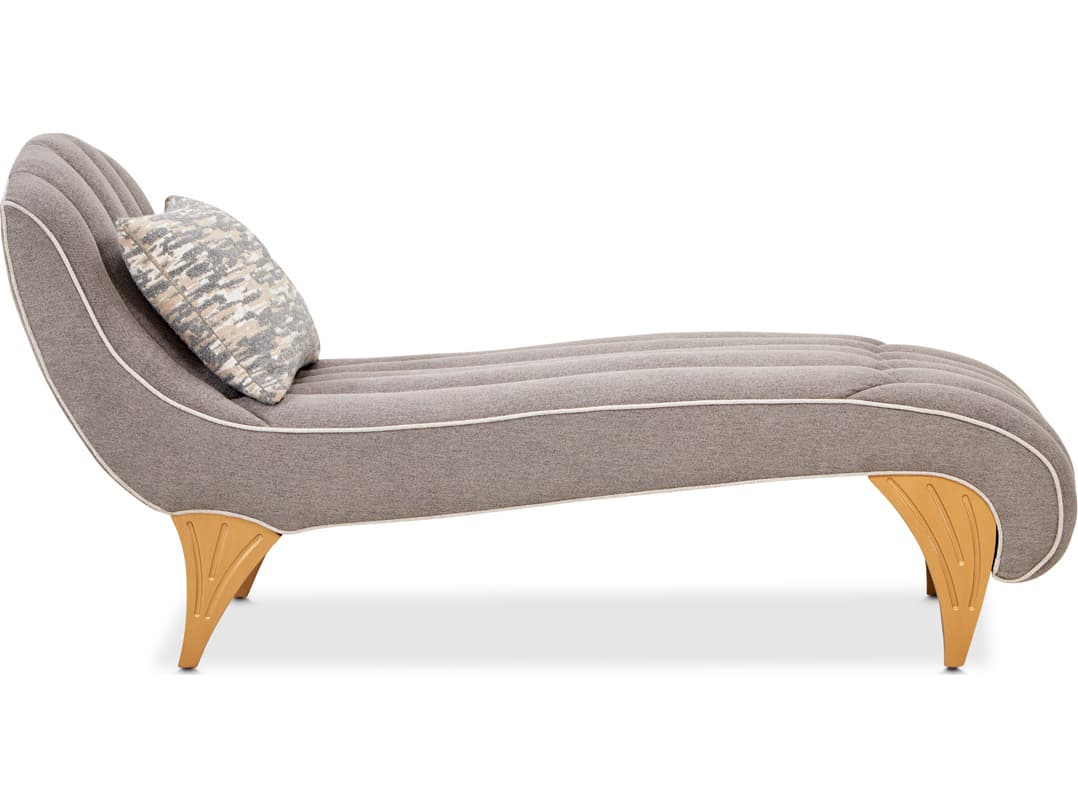 Michael Amini St. Charles Gray Upholstered Chaise