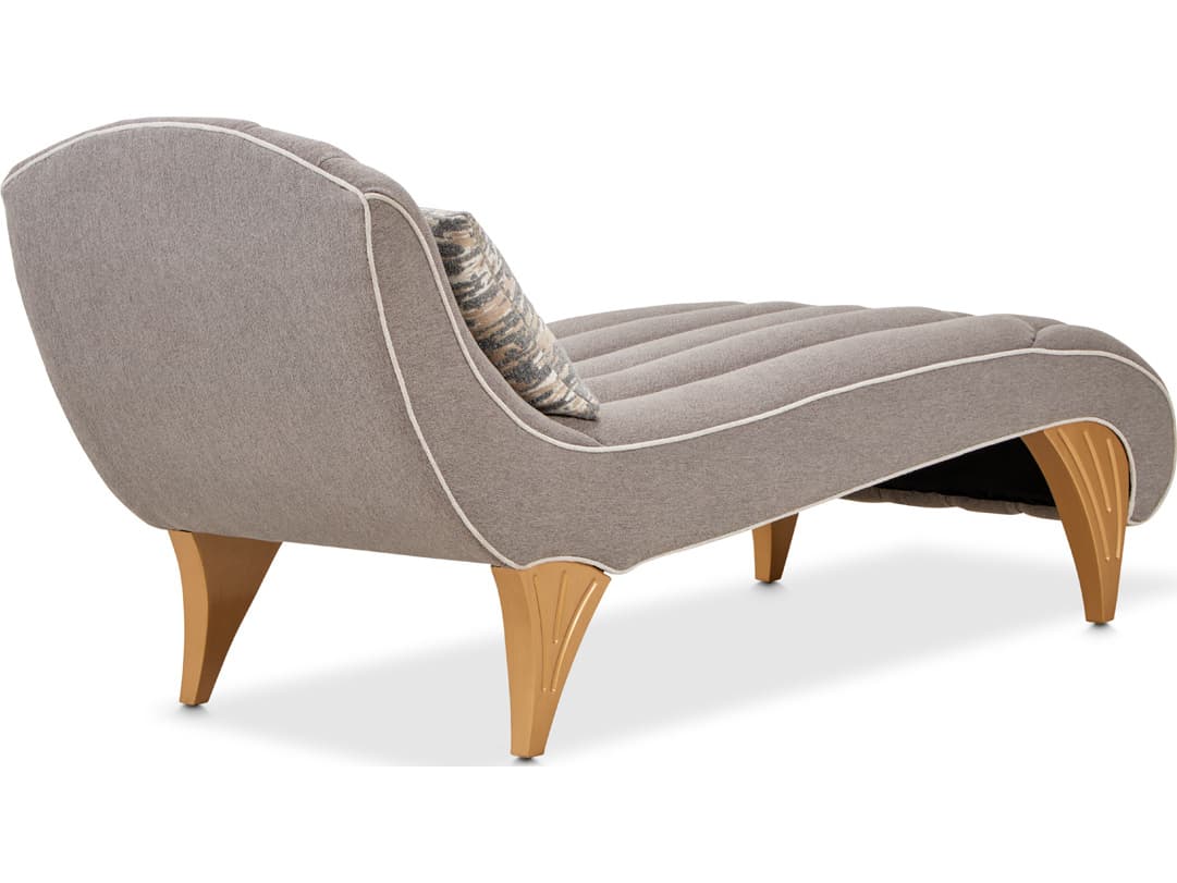 Michael Amini St. Charles Gray Upholstered Chaise