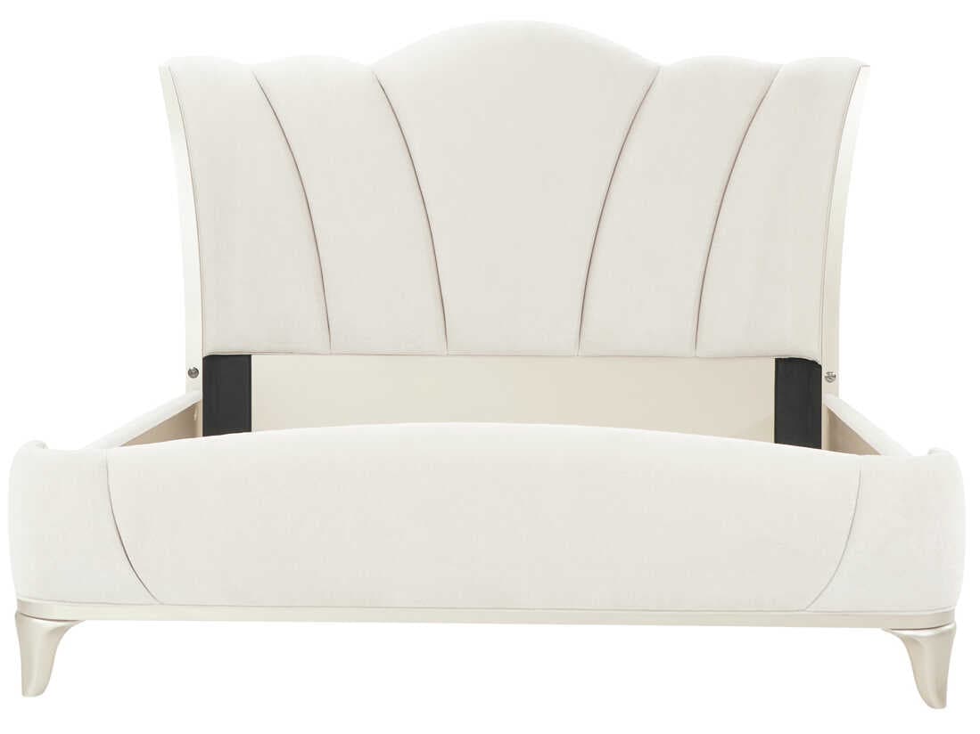 Michael Amini La Marisia Champagne Poplar Wood Upholstered Queen Platform Bed