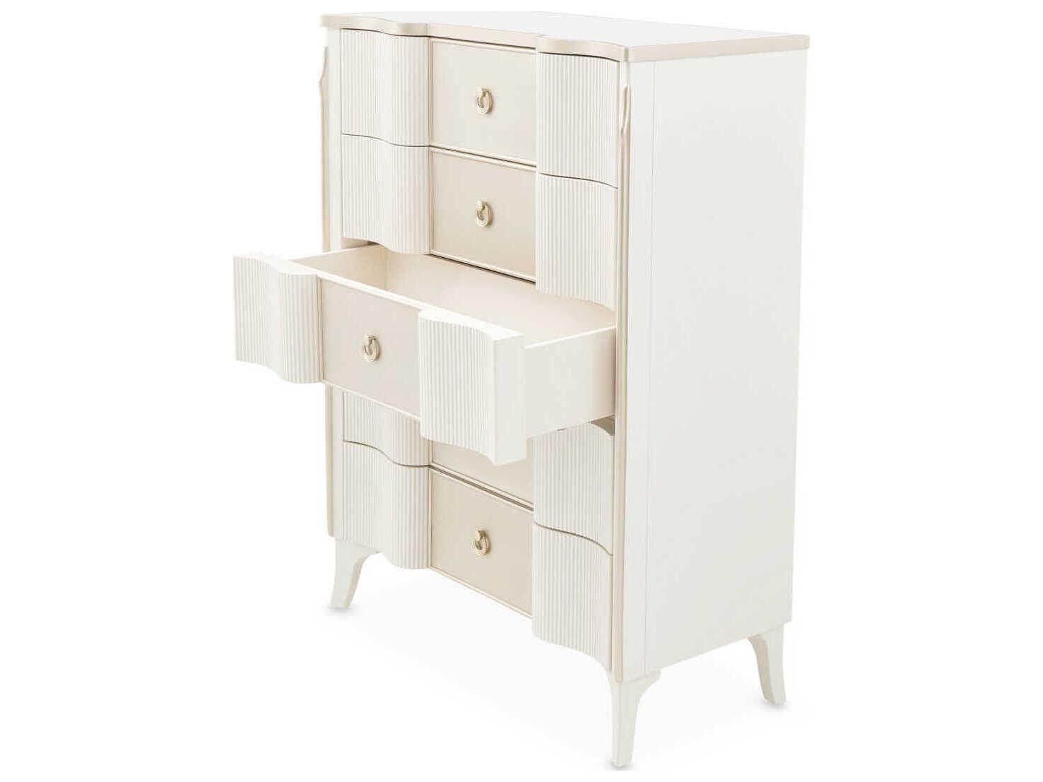 Michael Amini La Marisia White Poplar Wood Accent Chest