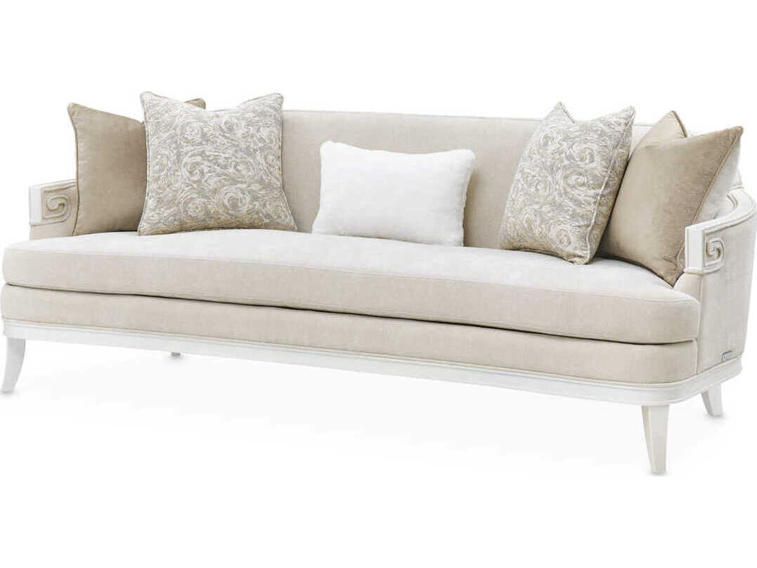 Michael Amini La Marisia Cream Upholstered Sofa