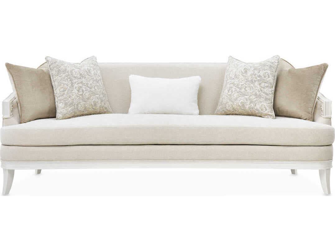 Michael Amini La Marisia Cream Upholstered Sofa