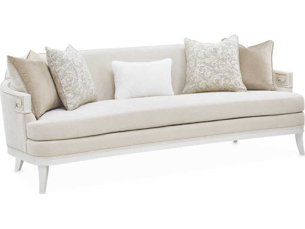 Michael Amini La Marisia Cream Upholstered Sofa