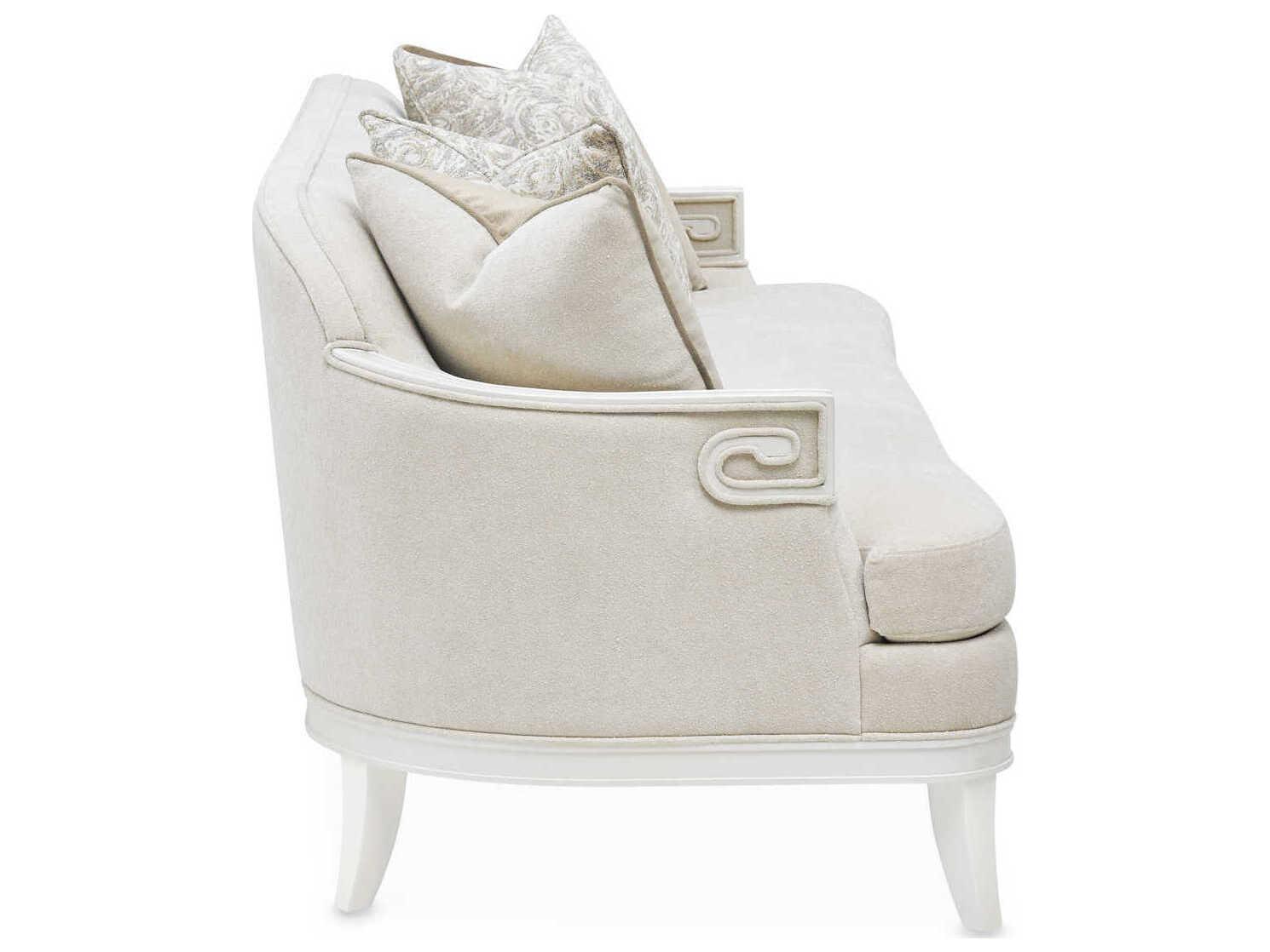 Michael Amini La Marisia Cream Upholstered Sofa