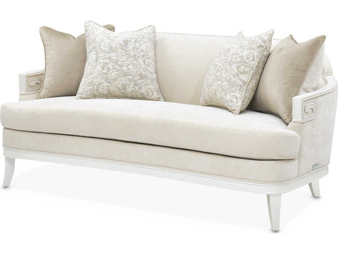 Michael Amini La Marisia Cream Upholstered Loveseat