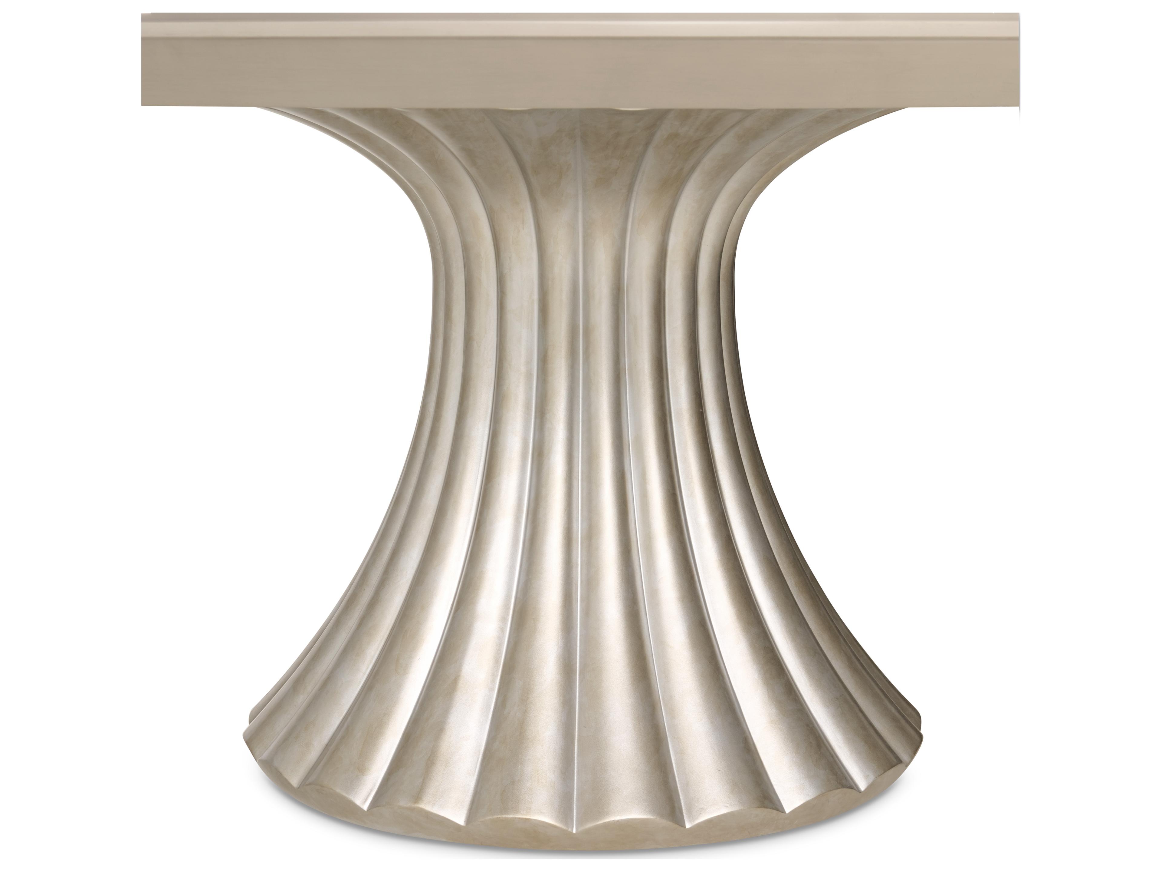 Michael Amini Fantosini Round Wood Silver Mist Dining Table