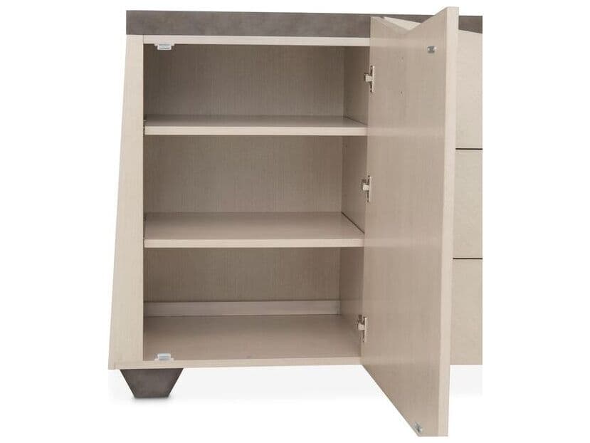 Michael Amini Fantosini 72" Poplar Wood Silver Mist Sideboard