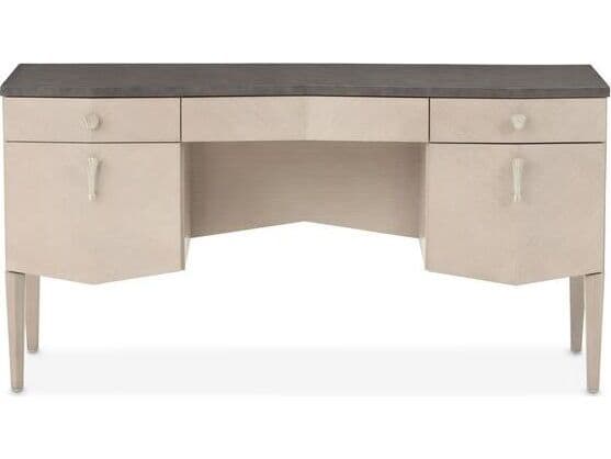 Michael Amini Fantosini Silver Mist Poplar Wood Vanity Table