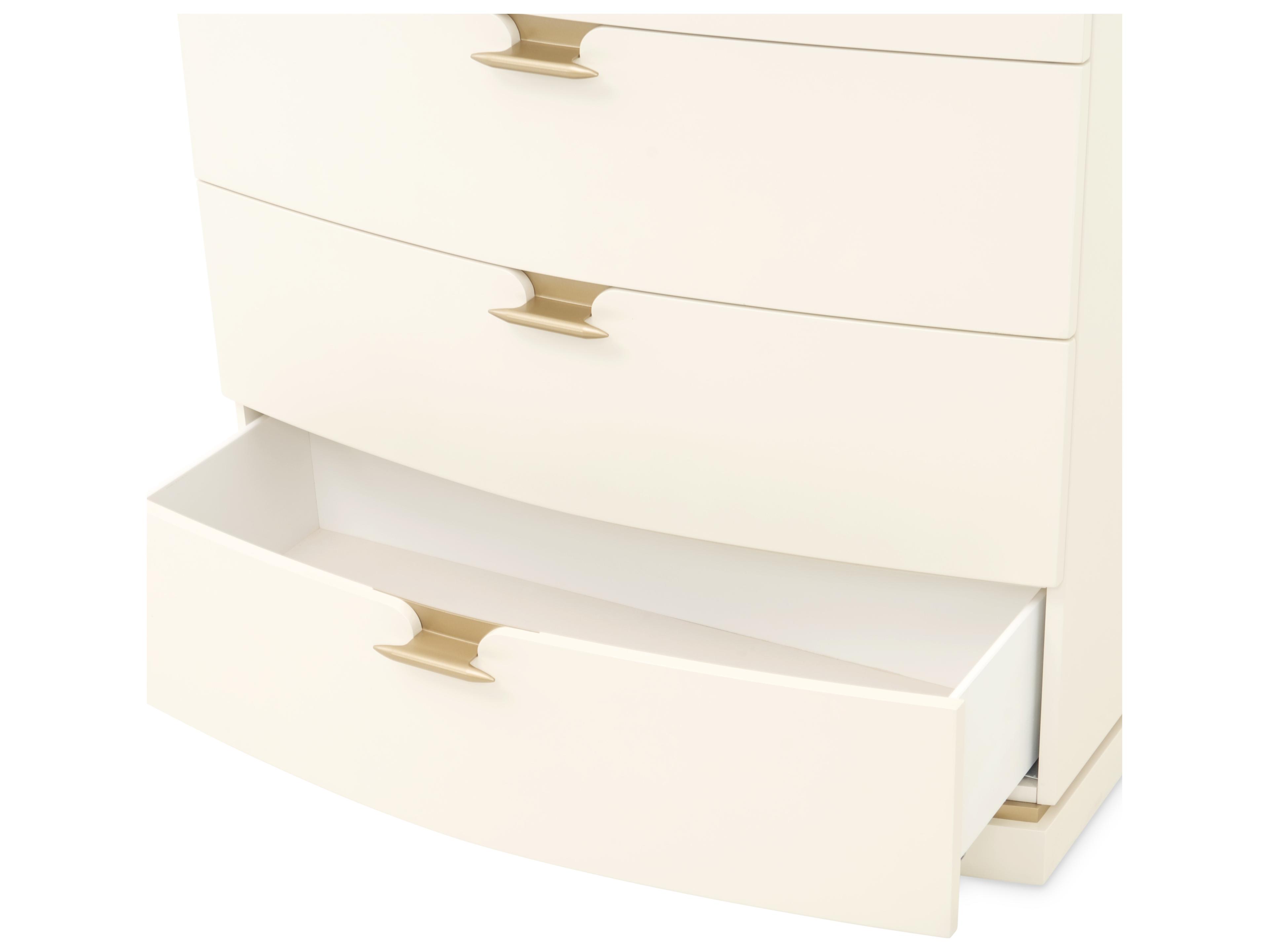 Michael Amini La Terrazza Creamy Pearl Beige Poplar Wood Accent Chest