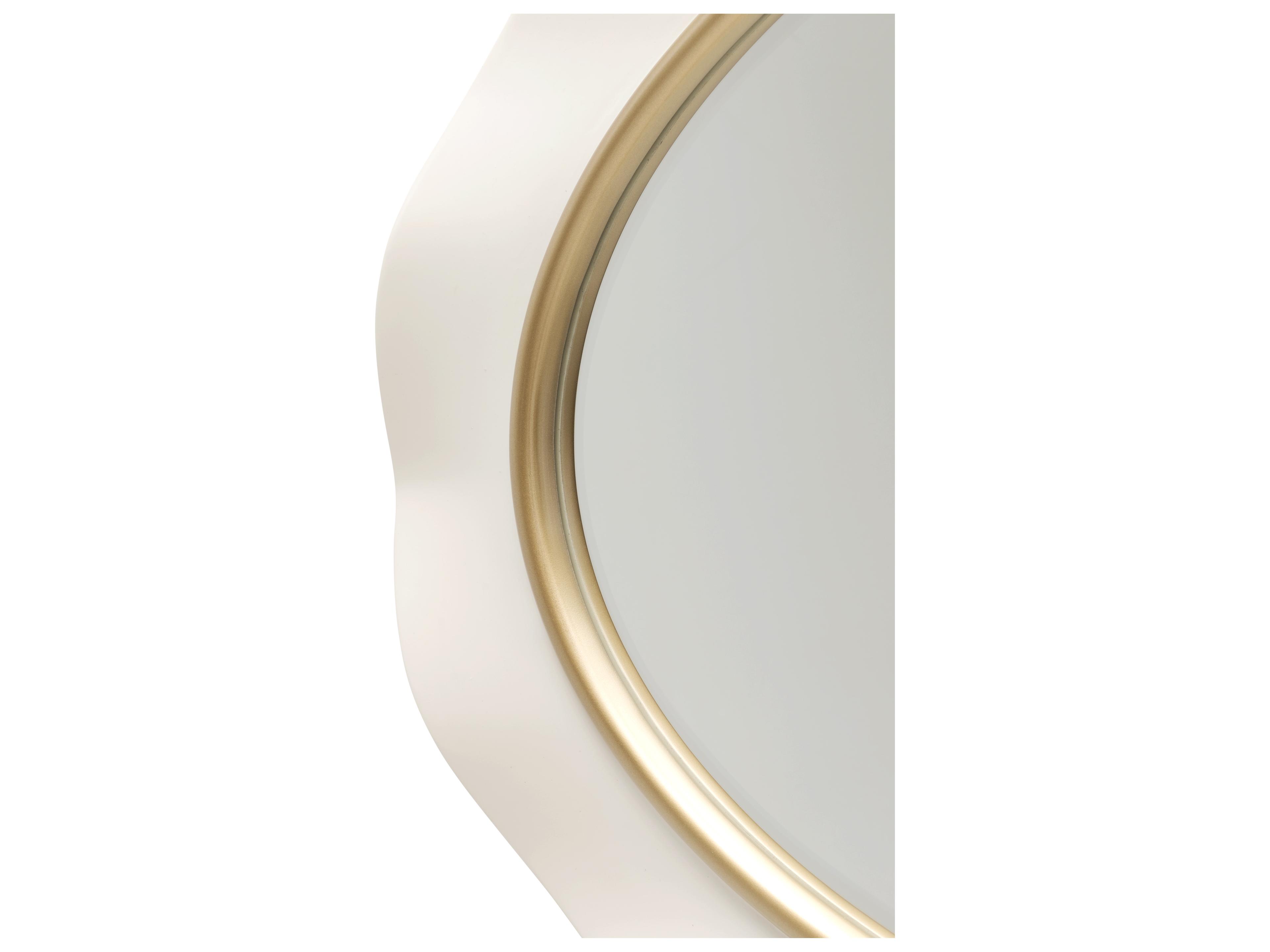 Michael Amini La Terrazza Creamy Pearl Oval Wall Mirror